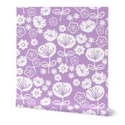 florals // purple pastel flowers design for illustration pattern and home decor textiles