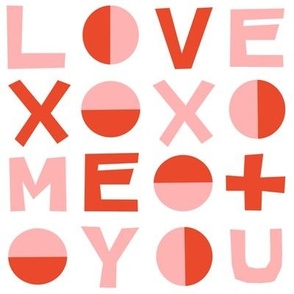 love typography // red and pink valentines heart love 