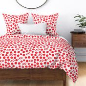 xoxo // red valentines heart love design for textiles and wallpaper