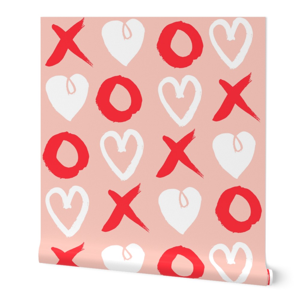 xoxo hearts // red and pink valentines love design