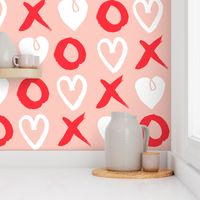 xoxo hearts // red and pink valentines love design