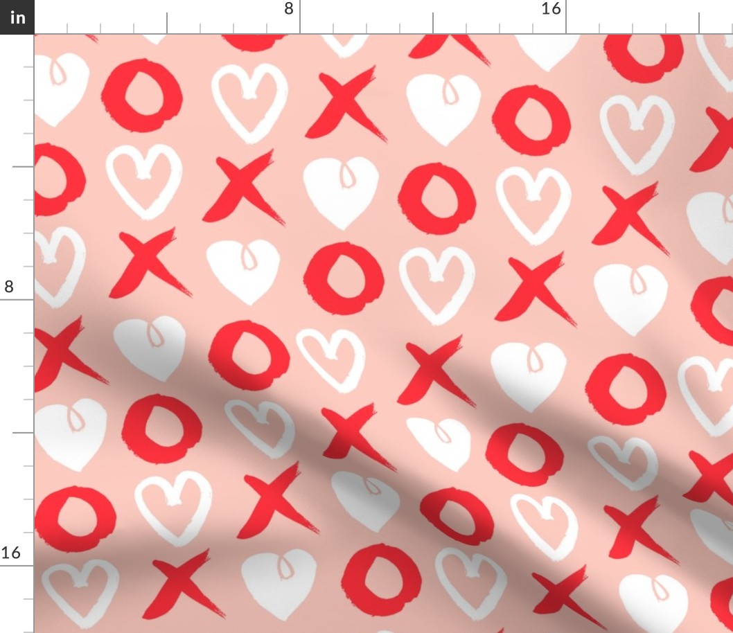 xoxo hearts // red and pink valentines love design