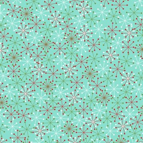 Atomic Snowflakes Medium- Turquoise