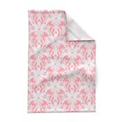 Mermaid Damask - pink/Light grey