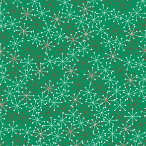 Atomic Snowflakes Medium- Green