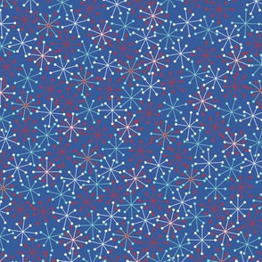 Atomic Snowflakes Medium- Blue