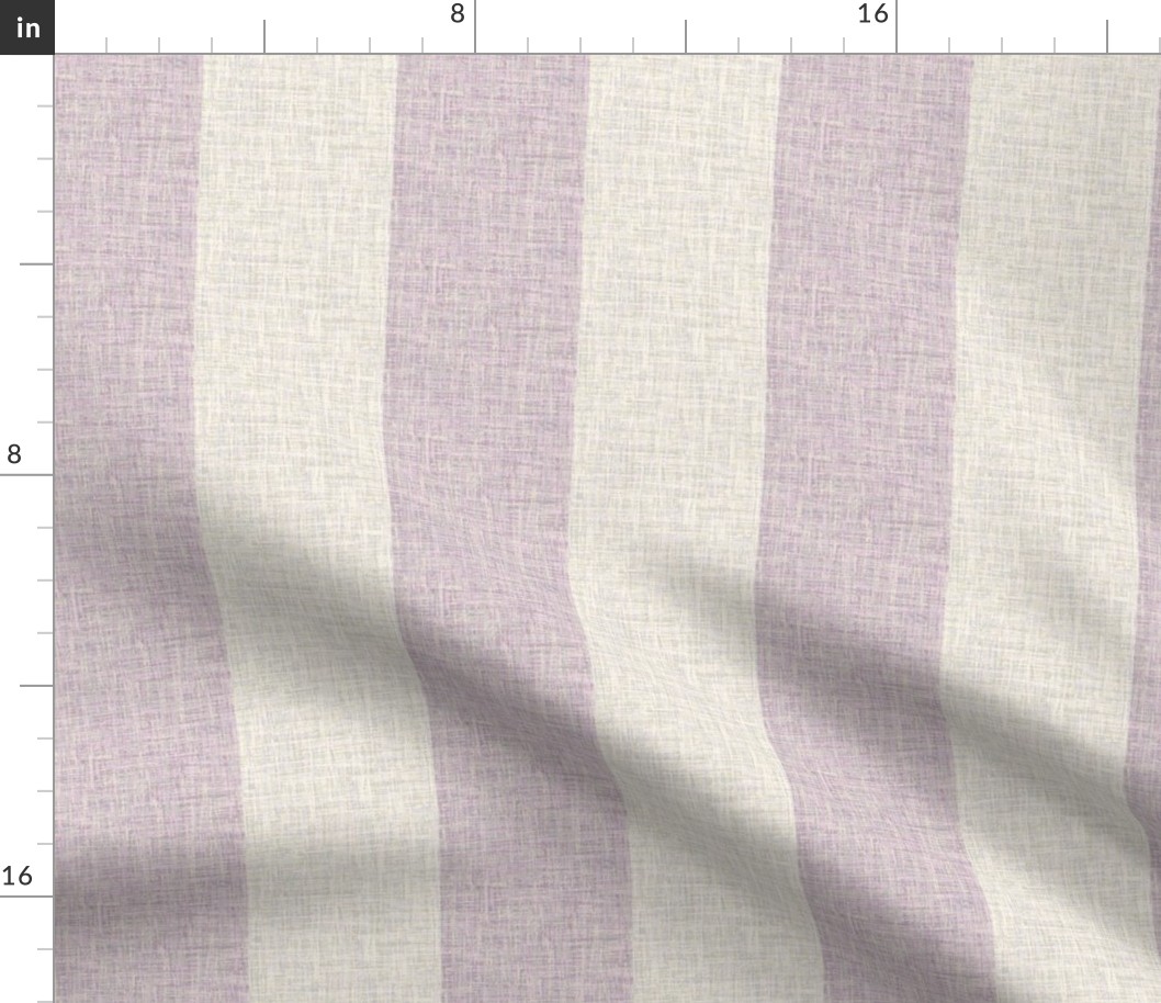 lilac-mauve barkcloth cabana stripes