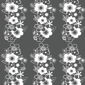 Long Floral Pattern (Grey)