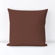 Prim Polka Dots on Dark Rust Brown