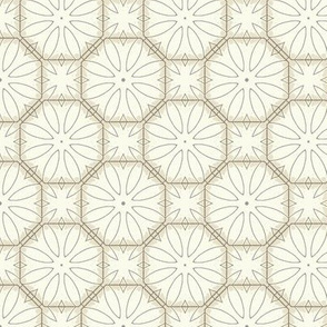 White Flowers Geometric