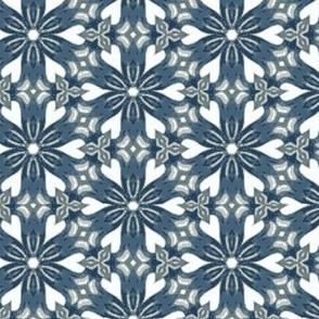 Delicate Blue Snowflakes