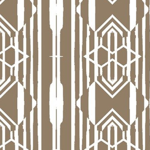 Modern Tribal in Brown and White