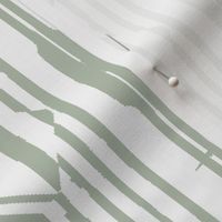 Modern Green Stripe on White