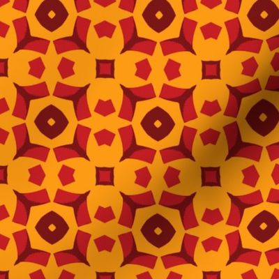 Crimson and Yellow Geometric