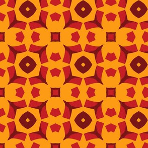 Crimson and Yellow Geometric