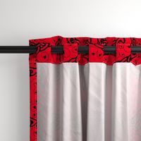 triknot leafy border 1 black & red