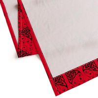 triknot leafy border 1 black & red