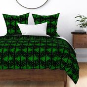 triknot leafy border 1 green & black