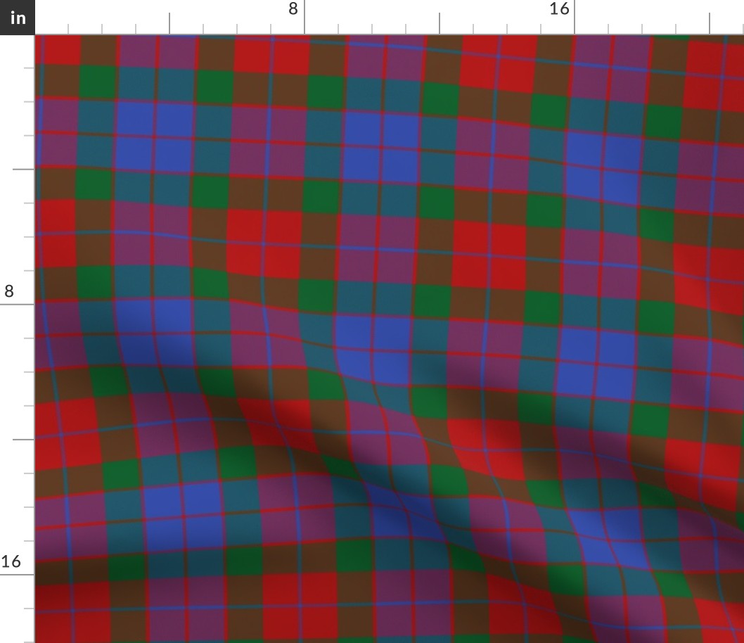 Mar dress tartan, c. 1750, 6" modern colors