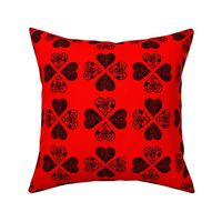 celtic hearts 1 red & blk