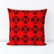 celtic hearts 1 red & blk