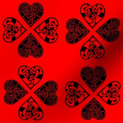 celtic hearts 1 red & blk