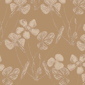 Floral Print on Brown