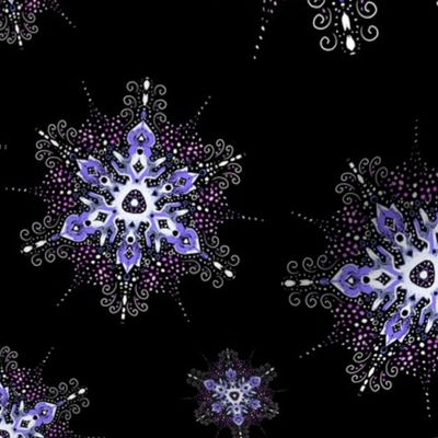 filigree snowflake scatter in purple