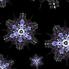 filigree snowflake scatter in purple