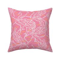 Kelp on Pink with Orange Fish