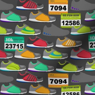 Running Shoes & Race Bibs