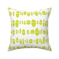 Abstract Shapes in a Line - Lime Green Circles