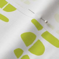 Abstract Shapes in a Line - Lime Green Circles