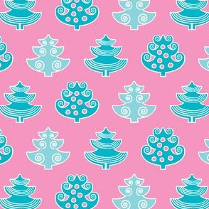 PINE in pinkturquoise