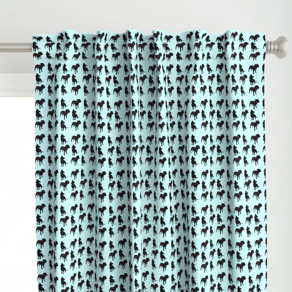 Staffie rescue adoption fabric_blue