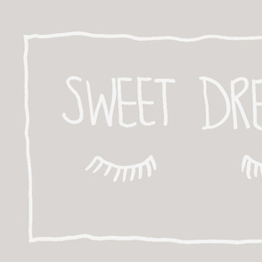 Sweet Dreams Pillowcase pair  silver grey