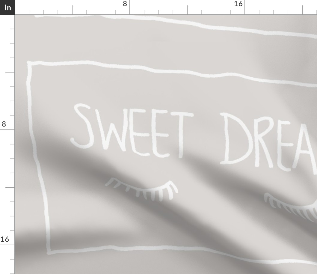 Sweet Dreams Pillowcase pair  silver grey