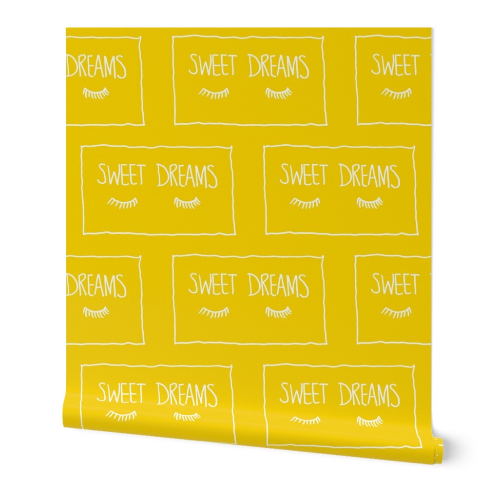 Sweet Dreams Pillowcase pair yellow