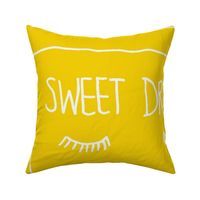 Sweet Dreams Pillowcase pair yellow