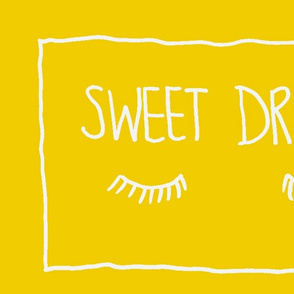 Sweet Dreams Pillowcase pair yellow