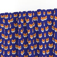 Colorful retro foxes fun kids illustration woodland theme blue orange