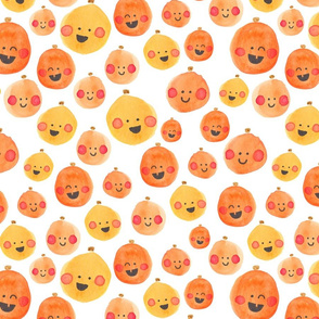 Watercolor Silly Pumpkins