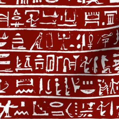 Hieroglyphics on Maroon // Small