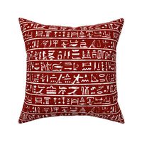 Hieroglyphics on Maroon // Small