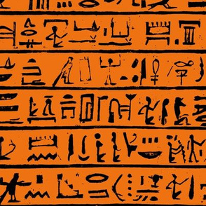 Hieroglyphics on Orange // Small