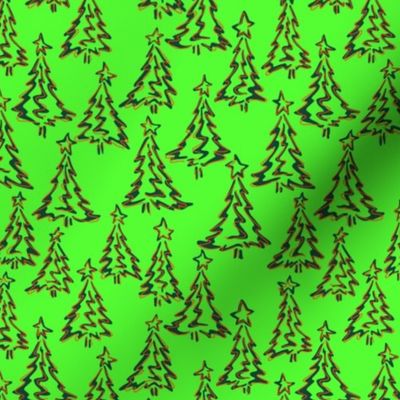 Mod Wiggly Trees (seamless repeat)