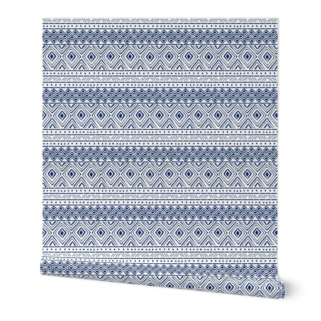 Ornate Mud Cloth // Royal Blue // Large