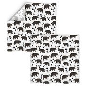 geometric bear // white trendy minimal cool scandinavian kids designs for trendy kids black and white design with triangles 