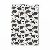 geometric bear // white trendy minimal cool scandinavian kids designs for trendy kids black and white design with triangles 