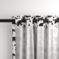 geometric bear // white trendy minimal cool scandinavian kids designs for trendy kids black and white design with triangles 